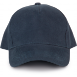 Casquette 5 panneaux en coton bio KP135 - Navy personnalisable - Vue de face