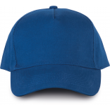 Casquette 5 panneaux en coton bio KP135 - Royal Blue personnalisable - Vue de face