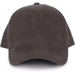 Casquette 5 panneaux en coton bio KP135 - Shale Grey personnalisable - Vue de face