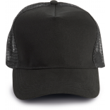 Casquette trucker - 5 panneaux KP137 - Black personnalisable - Vue de face