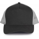 Casquette trucker - 5 panneaux KP137 - Dark Grey / Light Grey personnalisable - Vue de face