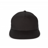 Casquette snapback - 5 panneaux KP139 - Black personnalisable - Vue de face