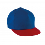 Casquette enfant snapback - 5 panneaux KP147 - Royal Blue / Red personnalisable - Vue de face