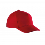 Casquette enfant avec sandwich contrasté - 5 panneaux KP148 - Red personnalisable - Vue de face