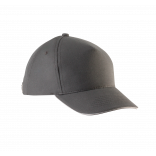Casquette enfant avec sandwich contrasté - 5 panneaux KP148 - Slate Grey / Light Grey personnalisable - Vue de face