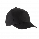 Casquette enfant en coton - 5 panneaux KP149 - Black personnalisable - Vue de face