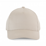 Casquette enfant en coton - 5 panneaux KP149 - Beige personnalisable - Vue de face