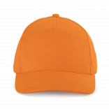 Casquette enfant en coton - 5 panneaux KP149 - Orange personnalisable - Vue de face