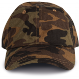 Dad cap - 6 panneaux KP154 - Brown Camouflage personnalisable - Vue de face