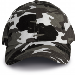 Dad cap - 6 panneaux KP154 - Grey Camouflage personnalisable - Vue de face