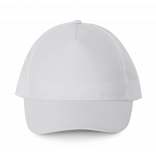 Casquette polyester - 5 panneaux KP157 - White personnalisable - Vue de face