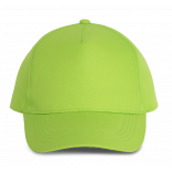 Casquette polyester - 5 panneaux KP157 - Lime personnalisable - Vue de face
