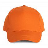 Casquette polyester - 5 panneaux KP157 - Orange personnalisable - Vue de face