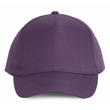 Casquette polyester - 5 panneaux KP157 - Purple personnalisable - Vue de face
