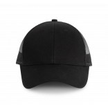 Casquette Trucker - 6 panneaux KP158 - Black personnalisable - Vue de face