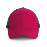 Casquette Trucker - 6 panneaux KP158 - Fuchsia / Dark Grey personnalisable - Vue de face