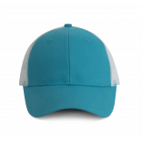 Casquette Trucker - 6 panneaux KP158 - Surf Blue / White personnalisable - Vue de face