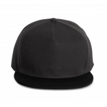 Casquette Snapback - 5 panneaux KP159 - Dark Grey / Black personnalisable - Vue de face