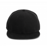Casquette Snapback - 6 panneaux KP160 - Black personnalisable - Vue de face