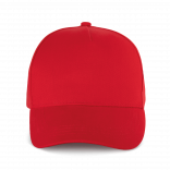 Casquette coton épais - 5 panneaux KP162 - Red personnalisable - Vue de face