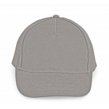 Casquette coton épais - 5 panneaux KP162 - Light Grey personnalisable - Vue de face