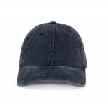 Casquette Vintage - 6 panneaux KP165 - Washed Navy personnalisable - Vue de face