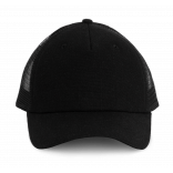 Casquette Trucker - 5 panneaux KP170 - Black personnalisable - Vue de face