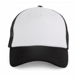 Casquette Trucker - 5 panneaux KP170 - White / Black personnalisable - Vue de face