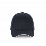 Casquette sandwich contrasté - 6 panneaux KP185 - Navy / White personnalisable - Vue de face