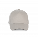 Casquette - 5 panneaux KP189 - Light Grey / Dark Grey personnalisable - Vue de face