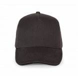 Casquette - 5 panneaux KP189 - Dark Grey / Black personnalisable - Vue de face