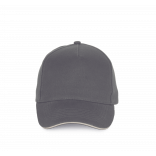 Casquette - 5 panneaux KP189 - Slate Grey / Light Grey personnalisable - Vue de face