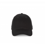 Casquette - 6 panneaux KP190 - Black personnalisable - Vue de face