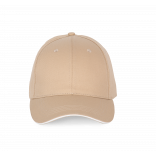 Casquette avec sandwich contrasté - 6 panneaux KP191 - Beige / White personnalisable - Vue de face