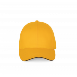 Casquette avec sandwich contrasté - 6 panneaux KP191 - Yellow / Dark Grey personnalisable - Vue de face