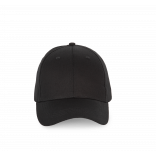 Casquette - 6 panneaux KP192 - Black personnalisable - Vue de face