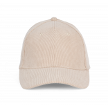 Casquette en velours - 6 panneaux KP193 - Sand personnalisable - Vue de face