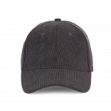 Casquette en velours - 6 panneaux KP193 - Shadow personnalisable - Vue de face