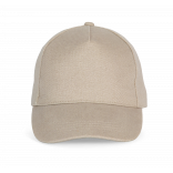 Casquette Baseball - 5 panneaux KP195 - Beige personnalisable - Vue de face
