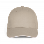 Casquette Baseball avec sandwich - 6 panneaux KP196 - Beige / White personnalisable - Vue de face