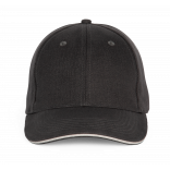 Casquette Baseball avec sandwich - 6 panneaux KP196 - Dark Grey / Light Grey personnalisable - Vue de face
