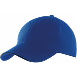 Casquette sport KP207 - Royal Blue / Black personnalisable - Vue de face