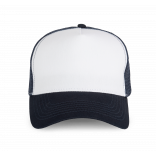 Casquette trucker - 5 panneaux KP225 - Navy / White personnalisable - Vue de face