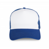 Casquette trucker - 5 panneaux KP225 - Royal Blue / White personnalisable - Vue de face