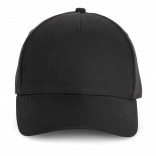 Casquette en coton et polyester recyclés K-loop tracking - 5 panneaux KP229 - Black personnalisable - Vue de face
