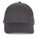 Casquette en coton et polyester recyclés K-loop tracking - 5 panneaux KP229 - Dark Grey personnalisable - Vue de face