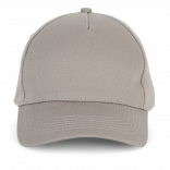 Casquette en coton et polyester recyclés K-loop tracking - 5 panneaux KP229 - Light Grey personnalisable - Vue de face