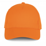 Casquette en coton et polyester recyclés K-loop tracking - 5 panneaux KP229 - Orange personnalisable - Vue de face