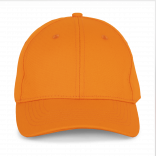 Casquette en coton et polyester recyclés K-loop tracking-  6 panneaux KP230 - Orange personnalisable - Vue de face