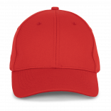 Casquette en coton et polyester recyclés K-loop tracking-  6 panneaux KP230 - Red personnalisable - Vue de face